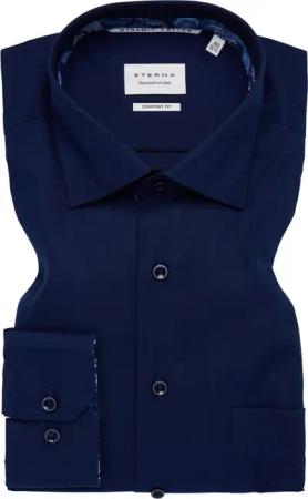 COMFORT FIT Hemd in navy strukturiert