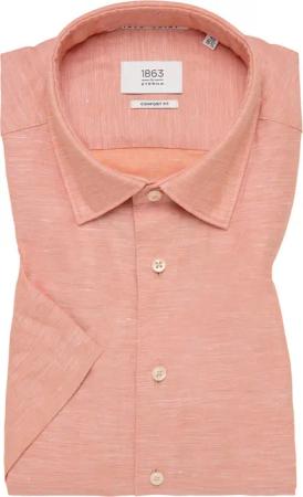 COMFORT FIT Linen Shirt in apricot unifarben