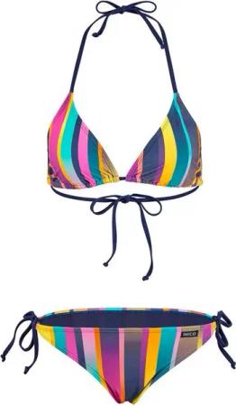 Beco Beermann Triangel-Bikini-Top Summer Stripes, in leuchtenden Regenbogenfarben