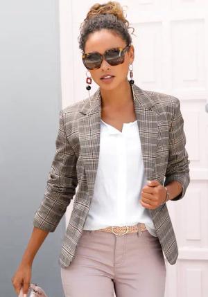 LASCANA Kurzblazer Damen kariert Gr.40