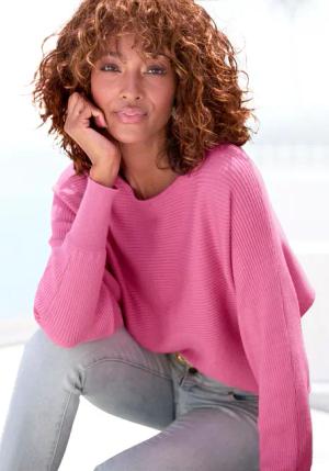 VIVANCE Strickpullover Damen beere Gr.40/42