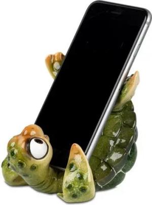 formano Dekofigur Schildkröte Harry grün Handy-Halter 12 cm Kunststein glänzend (1 St)