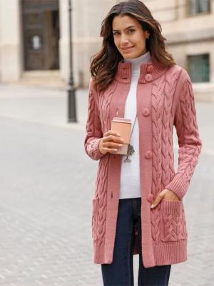 Longstrickjacke