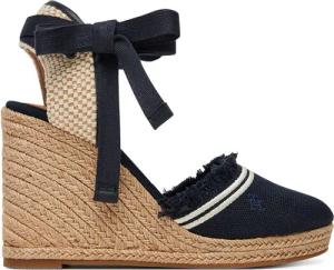 Tommy Hilfiger Espadrilles Fringe Canvas High Wedge FW0FW08878 Dunkelblau