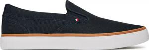 Tommy Hilfiger Sneakers aus Stoff Th Hi Vulc Core Low Ii Slipon FM0FM05514 Dunkelblau