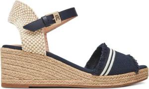 Tommy Hilfiger Espadrilles Fringe Canvas Medium Wedge FW0FW08879 Dunkelblau