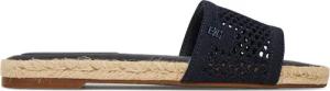 Tommy Hilfiger Espadrilles Knit Mesh Espadrille Flat Sandal FW0FW08744 Dunkelblau