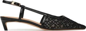 Tommy Hilfiger Sandalen Mono Squared Toe Kitten Slingb FW0FW08746 Schwarz