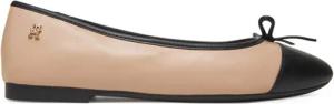 Tommy Hilfiger Ballerinas Toe Cap Leather Ballerina FW0FW08759 Écru