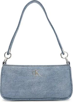 Calvin Klein Handtasche Denim Shoulder Pouch W/Strap LV04F3217G Blau