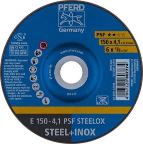 PFERD Schruppscheibe E 150x4,1x22,23 mm Universallinie PSF STEELOX für Stahl/Edelstahl