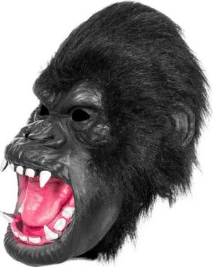 Metamorph Verkleidungsmaske Wütender Gorilla, Respekteinflößend gestaltete Vollmaske