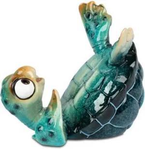 formano Dekofigur Schildkröte Harry blau Handy-Halter 12 cm Kunststein glänzend (1 St)