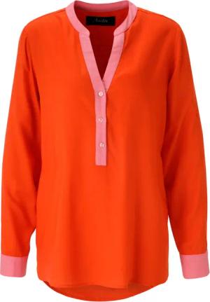 Aniston CASUAL Schlupfbluse, mit pinkfarbenen Akzenten - NEUE KOLLEKTION