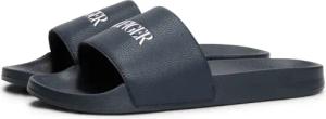 Tommy Hilfiger Pantolette "HILFIGER PRINT TUMBLE POOL SLIDE", Hausschuh, Sommerschuh, Strandschuh mit Logoschriftzug