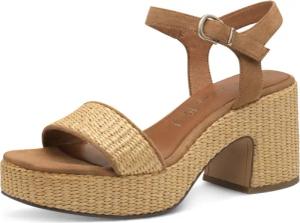 Tamaris Sandalette, Blockabsatz, Plateau, Riemchensandale mit Touch it-Ausstattung