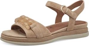 Tamaris Keilsandalette, Sommerschuh, Riemchensandale mit mattierter Zierkette