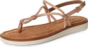 Tamaris Riemchensandale, Plateau, Sandalette, Sommerschuh mit glänzenden Strasssteinchen