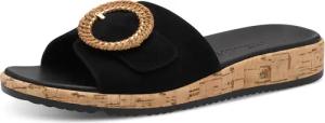 Tamaris Pantolette, Keilabsatz, Sommerschuh, Schlupfschuh mit hübscher Zierschnalle