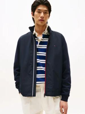 Tommy Hilfiger Blouson "MIX MEDIA HARRINGTON", Kontrast-Struktur an Ärmeln