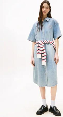 Tommy Jeans Jeanskleid "TJW DENIM SHIRTDRESS SS"