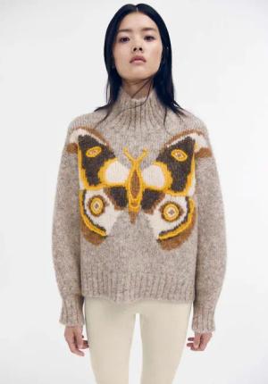 hessnatur Damen WUNDERKIND × HESSNATUR Pullover Oversized aus Alpakamix - grau - Größe onesize