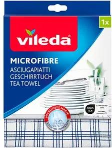 vileda Geschirrtuch MICROFIBRE Motiv/Farbe kann variieren; Lieferung entweder in weiß/blau oder rosa/rot) 40,0 x 55,0 cm