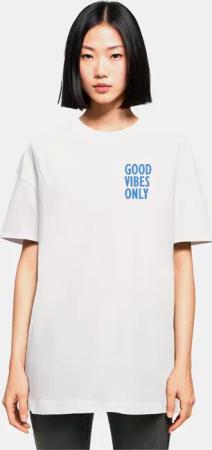 POD Ladies Good Vibes Only Oversized Boyfriend Tee