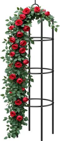 Rosensäule Schwarz 200x40cm