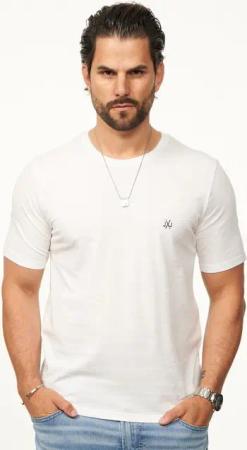 Jack & Jones T-Shirt INFINITY JXJ TEE SS CREW NECK Kurzarm Shirt aus Baumwollstretch mit Logo Details