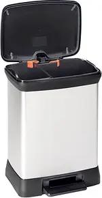 curver DECOBIN DUO Mülltrenner 10,0 + 18,0 l silbermetallic