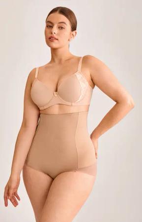 Khaki High-Waist Shapewear-Slips