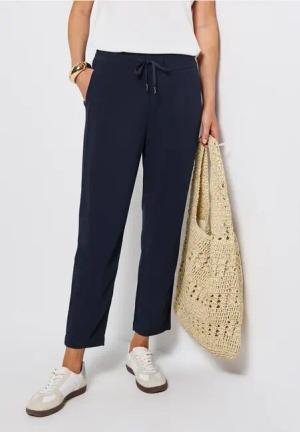 Street One Frauen Loose Fit Hose in Blau, Gr: 46