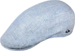 Herrenausstatter Herren Sportmütze blau Linen meliert
