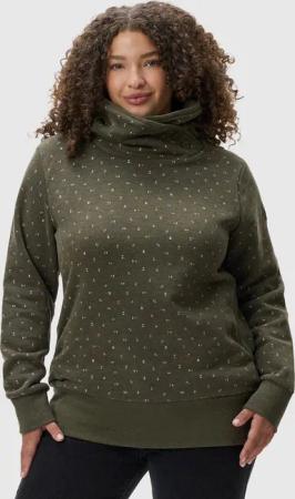 Ragwear Schalkragenpullover "Angell Plus", Damen Sweater mit Kaminkragen