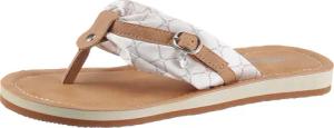 Tamaris Zehentrenner "AVRIL", Sommerschuh, Flats, Schlappen mit T-Logoanhänger