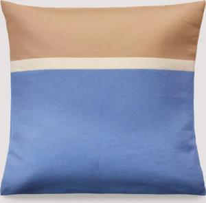 hessnatur Kissenbezug Turku aus Bio-Baumwolle - blau - Größe 70x70 cm