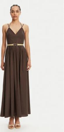 TWINSET Sommerkleid 251TT2100 Braun Regular Fit