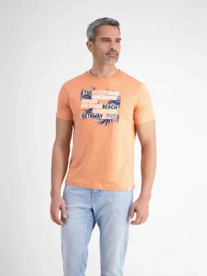 LERROS T-Shirt "LERROS Herren T-Shirt mit sommerlichem Brustprint"