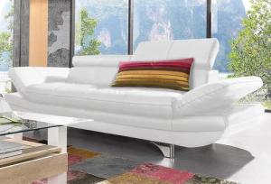 COTTA Polstergarnitur "Enterprise", (Set), Set bestehend aus: 2-Sitzer mit Kopfteilverstellung & Hocker