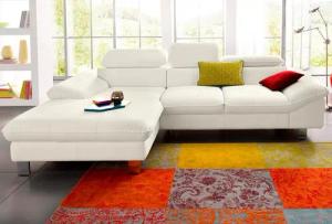 COTTA Polstergarnitur "Driver L-Form", (Set), Set bestehend aus: Ecksofa mit Kopfteilverstellung & Hocker