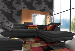 COTTA Polstergarnitur "Enterprise L-Form", (Set), Set bestehend aus: Ecksofa mit Arm- & Kopfteilverstellung & Hocker