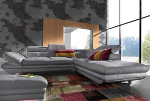 COTTA Polstergarnitur "Enterprise L-Form", (Set), Set bestehend aus: Ecksofa mit Arm- & Kopfteilverstellung & Hocker