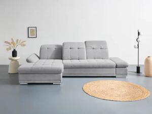 COTTA Ecksofa "Holiday L-Form mit Sitztiefen-, Armteil- und Kopfteilverstellung", wahlweise mit Bettfunktion & Bettkasten