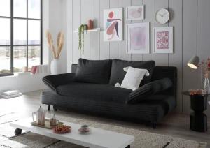 ED EXCITING DESIGN Schlafsofa "Sunny", mit Bettkasten, Armteilverstellung & 2 Rückenkissen