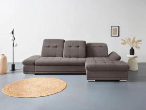 COTTA Ecksofa "Holiday L-Form mit Sitztiefen-, Armteil- und Kopfteilverstellung", wahlweise mit Bettfunktion & Bettkasten