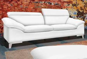 COTTA Polstergarnitur "Teresa", (Set), Set bestehend aus: 2-Sitzer mit Kopfteilverstellung & Hocker