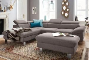 COTTA Polstergarnitur "Driver L-Form", (Set, 2 tlg.), Set bestehend aus: Ecksofa mit Kopfteilverstellung & Hocker