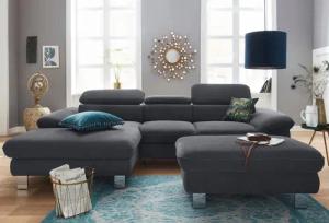 COTTA Polstergarnitur "Driver L-Form", (Set, 2 tlg.), Set bestehend aus: Ecksofa mit Kopfteilverstellung & Hocker
