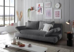 ED EXCITING DESIGN Schlafsofa "Sunny", mit Bettkasten, Armteilverstellung & 2 Rückenkissen